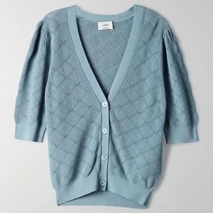 Aritzia Wilfred Dainty Cardigan - Dusty Blue